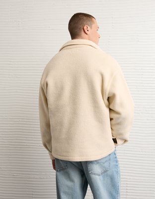 Veste-chemise en molleton de tissu-laine AE