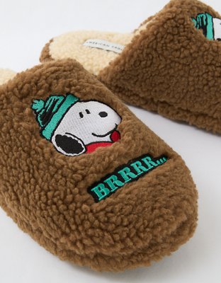 Men's L.L.Bean x Peanuts Sweater Fleece Slippers at L.L. Bean