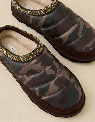 AE Faux Suede Puffer Slipper