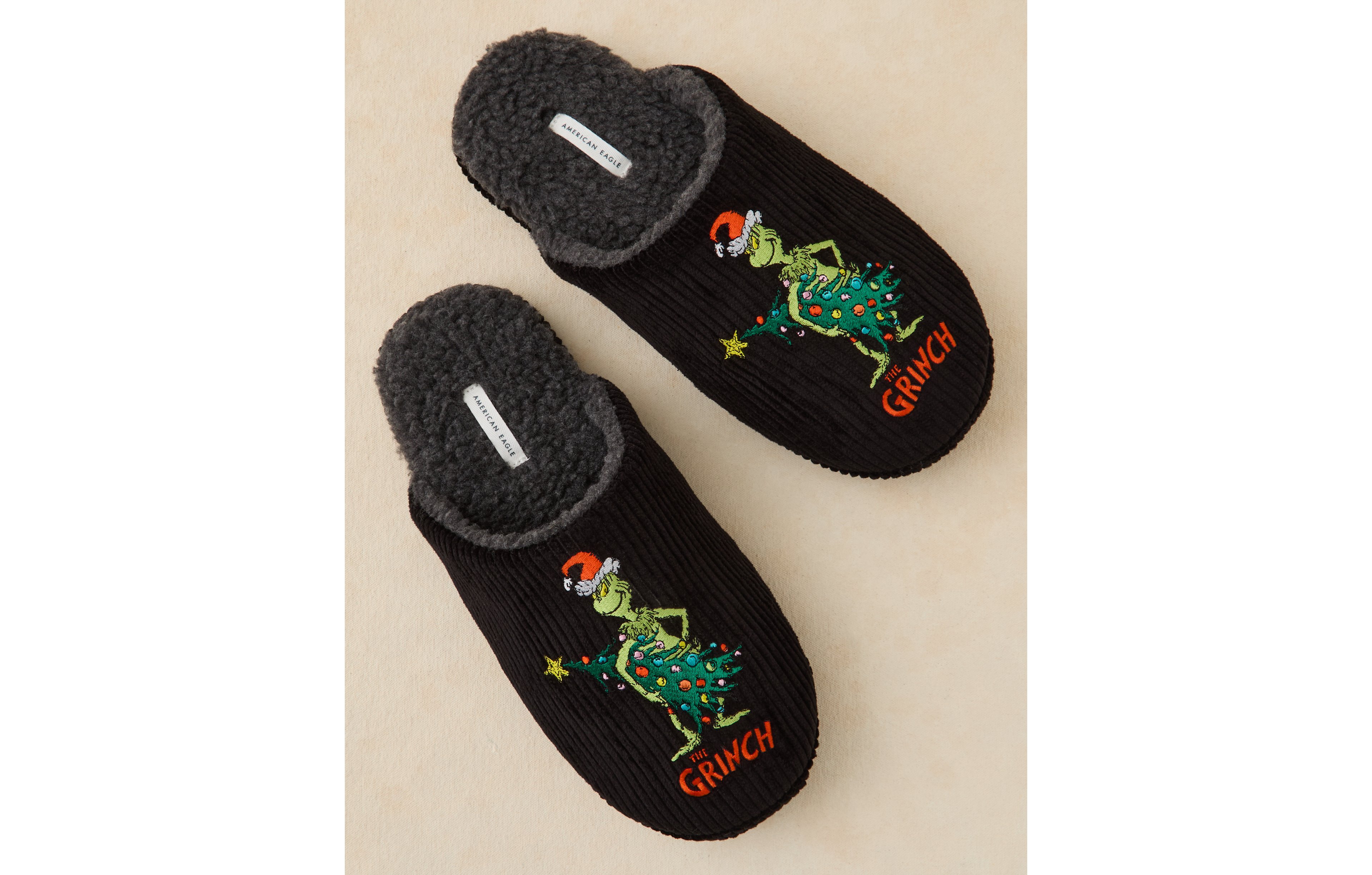 AE Grinch Corduroy Slipper