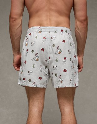 AEO Snoopy Flannel Pocket Boxer Short