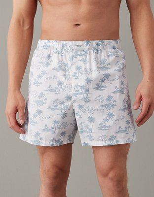 Mens Boxer Shorts Poplin Cotton White