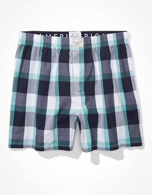 AEO Men's Plaid Stretch Boxer Short