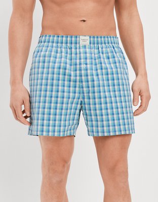 AEO Plaid Stretch Pocket Boxer Short