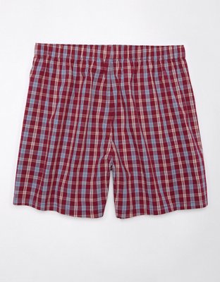 Мужские брюки American Eagle AEO Plaid Stretch Boxer Short — фото 3