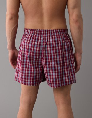 AEO Men's Plaid Stretch Boxer Short