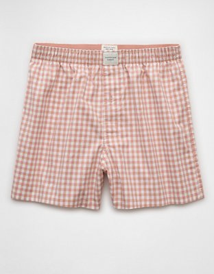 AEO Mens Plaid Stretch Boxer Short