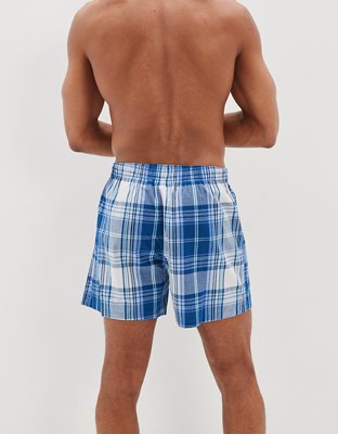 AEO Men's Plaid Stretch Boxer Short