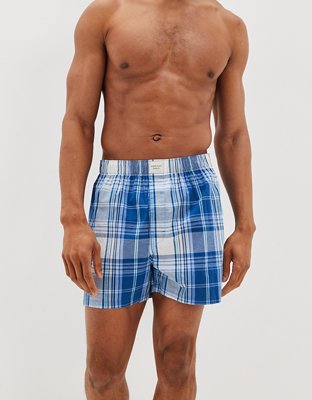 AEO Men's Plaid Stretch Boxer Short