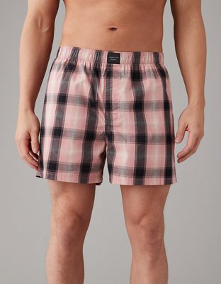 AEO Men's Plaid Stretch Boxer Short