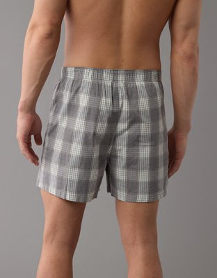 AEO Men's Plaid Stretch Boxer Short