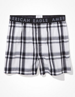 AEO Men's Plaid Stretch Boxer Short