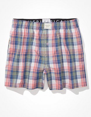 AEO Plaid Stretch Lounge Boxer Short