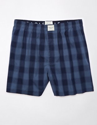 Short American Eagle Homme - Taille 32 - Carreaux Blanc Et Bleu - Classique été