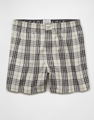 AEO Mens Plaid Stretch Boxer Short