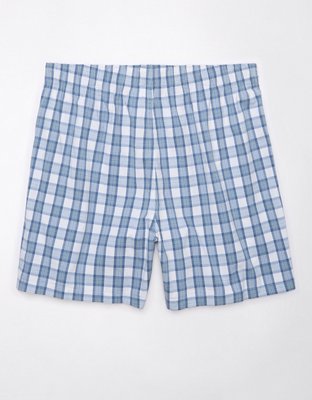 AEO Men's Plaid Stretch Boxer Short