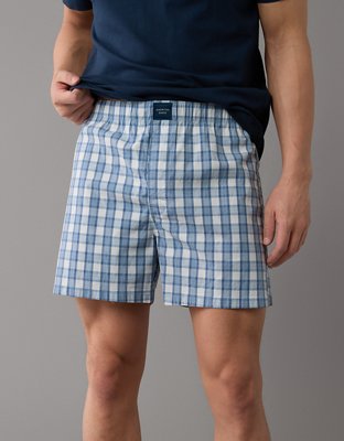 AEO Men's Plaid Stretch Boxer Short