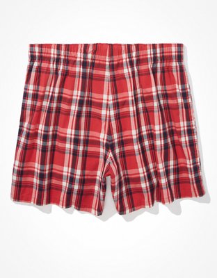 AEO Men's Plaid Stretch Boxer Short