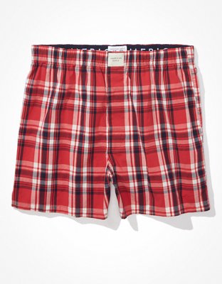 AEO Men's Plaid Stretch Boxer Short