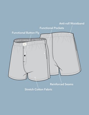 AEO Men's Stretch Cotton Boxer Short