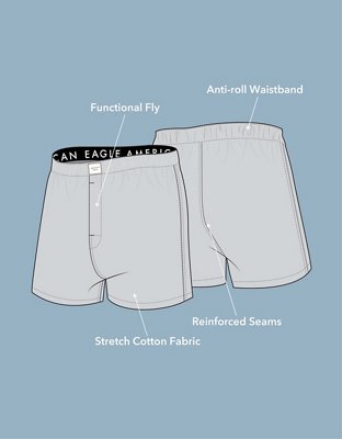 AEO Short Bóxer Stretch Rayado para hombre