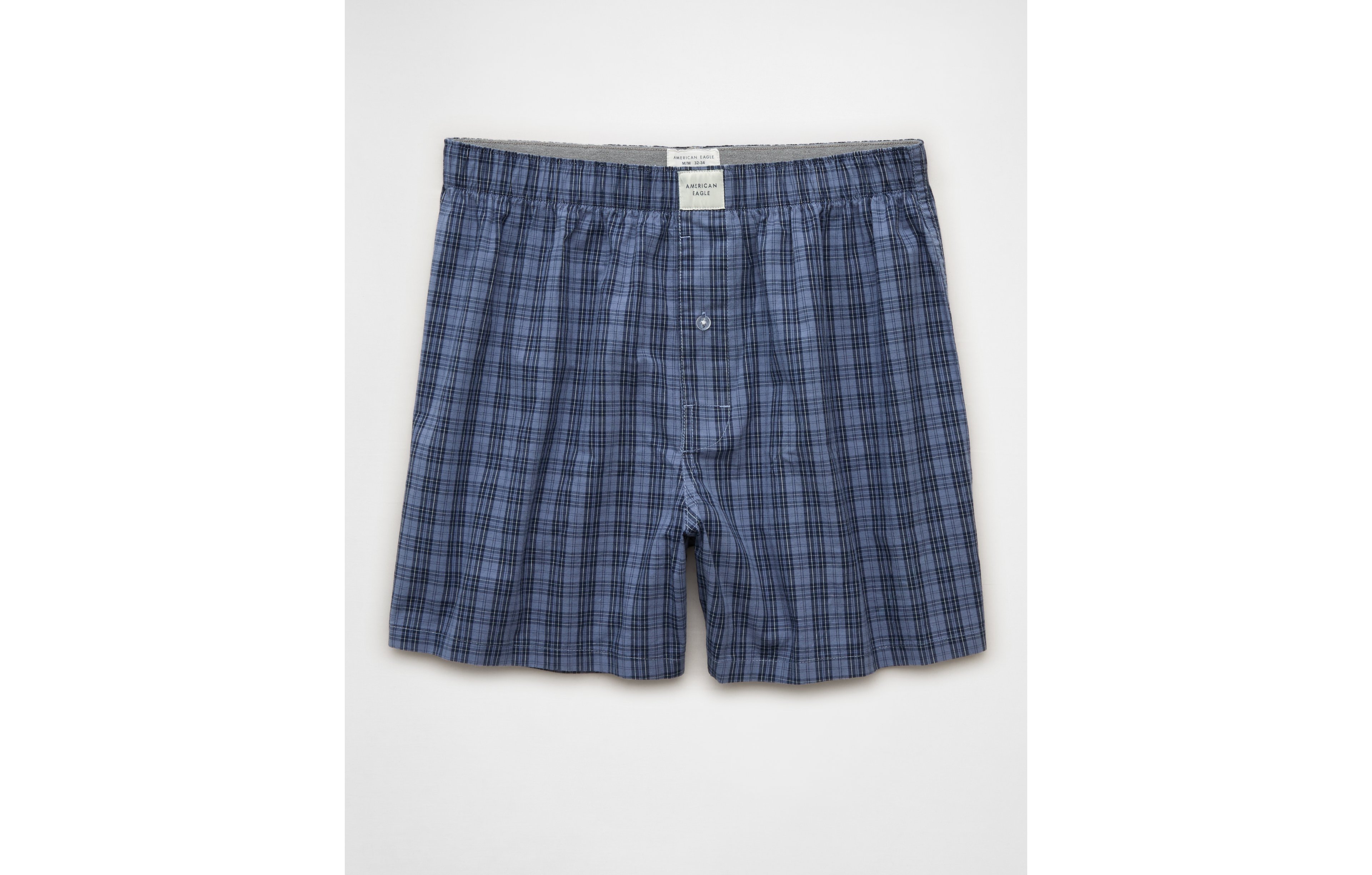 AEO Men's Plaid Stretch Cotton Boxer Short