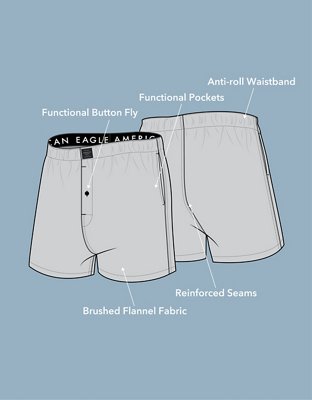 AEO Men's Plaid Stretch Boxer Short