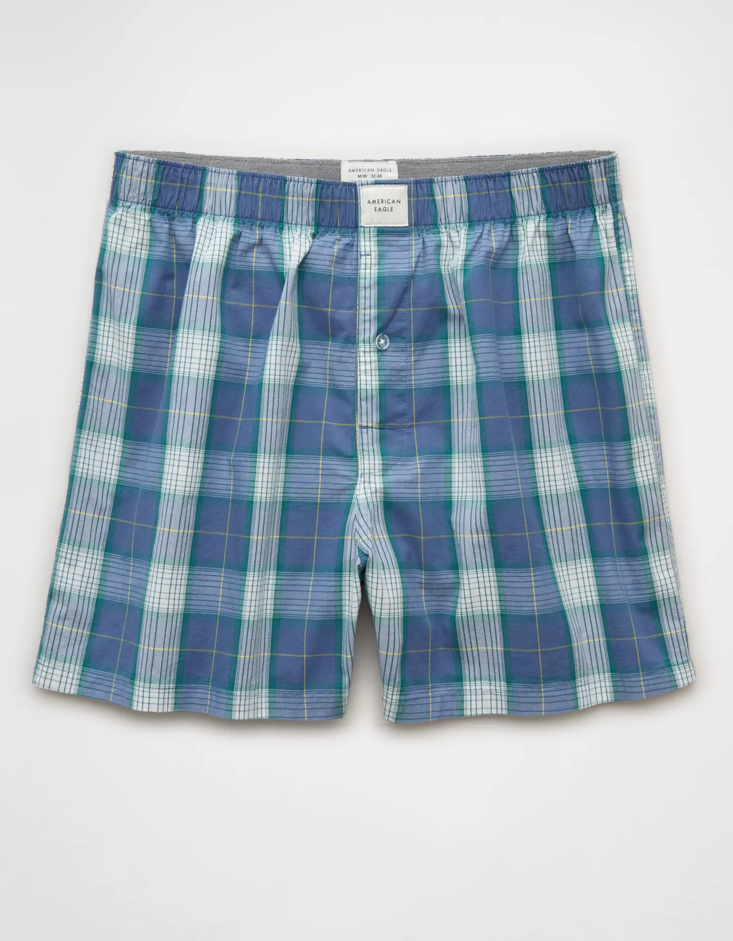 AEO Men's Plaid Stretch Cotton Boxer Short - thumbnail 4