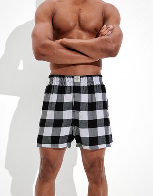 AEO Plaid Flannel Lounge Pocket Boxer Short