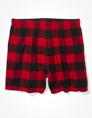 AEO Plaid Flannel Lounge Pocket Boxer Short