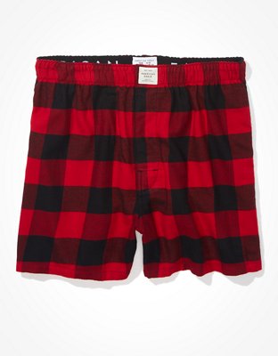 AEO Plaid Flannel Lounge Pocket Boxer Short