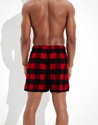 Мужские брюки American Eagle AEO Plaid Flannel Lounge Pocket Boxer Short — фото 2