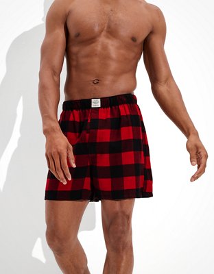 AEO Plaid Flannel Lounge Pocket Boxer Short