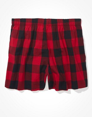 AEO Plaid Flannel Lounge Pocket Boxer Short