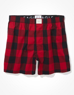 AEO Plaid Flannel Lounge Pocket Boxer Short