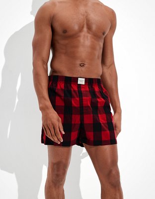 AEO Plaid Flannel Lounge Pocket Boxer Short
