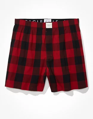 AEO Plaid Stretch Lounge Boxer Short