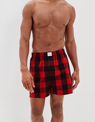 AMERICAN EAGLE MEN'S PLAID BUFFALO CHECK STRETCH BOXER SHORT XL