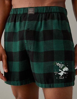 Personalized Flannel Boxers / Monogrammed Boxer Shorts / Plaid