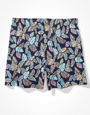 Мужские брюки American Eagle AEO Tropical Plants Stretch Boxer Short — фото 4