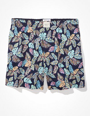 Мужские брюки American Eagle AEO Tropical Plants Stretch Boxer Short — фото 3