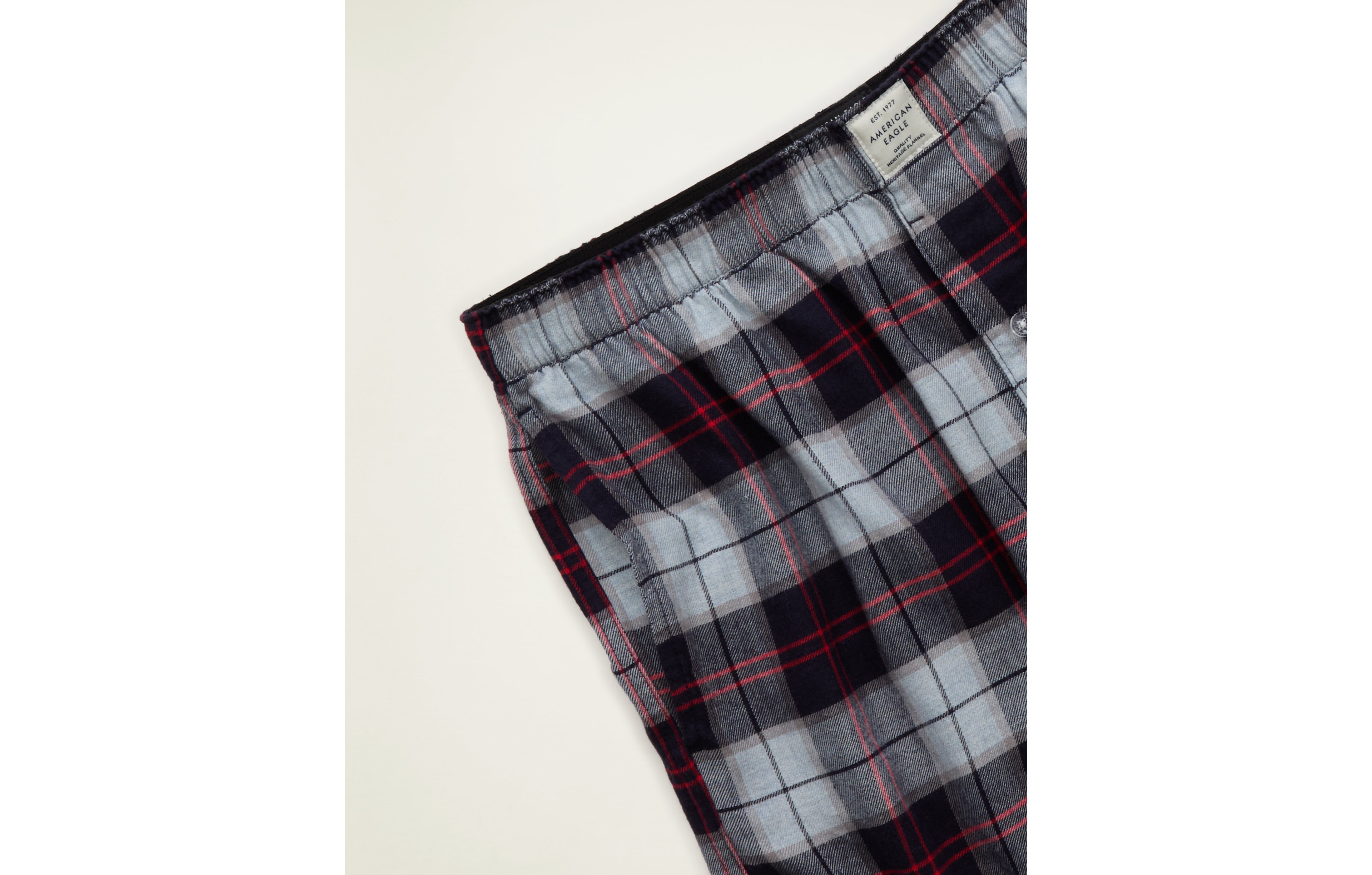 AEO Plaid Flannel Pocket Boxer Short