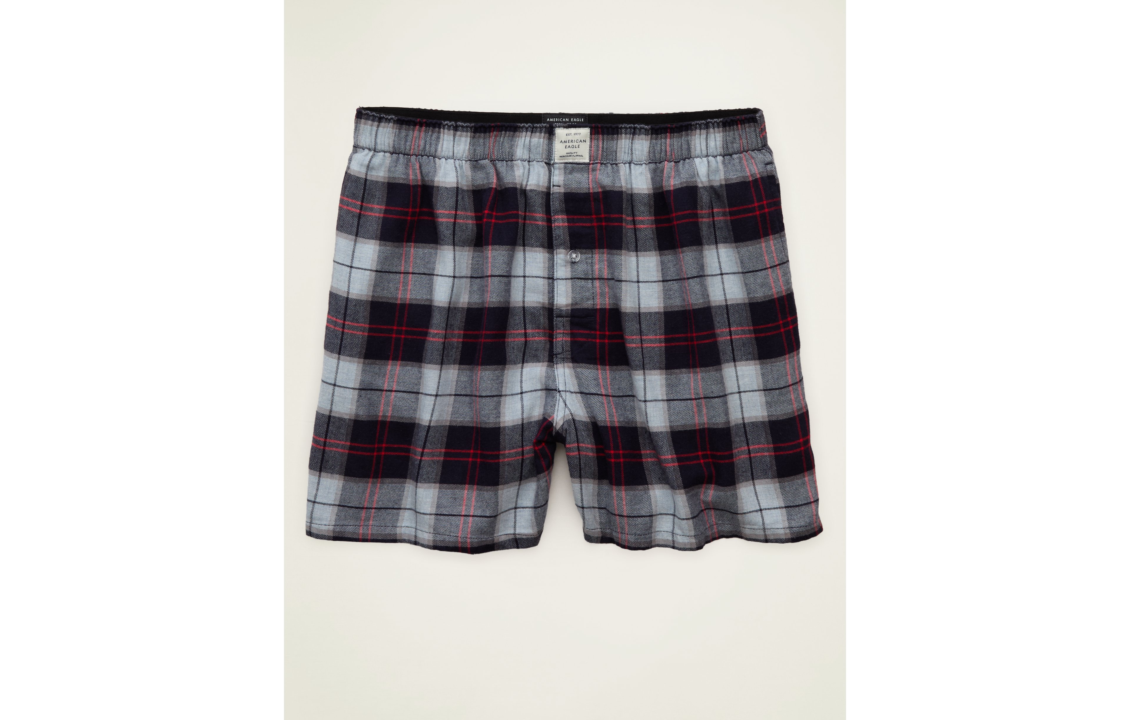 AEO Plaid Flannel Pocket Boxer Short