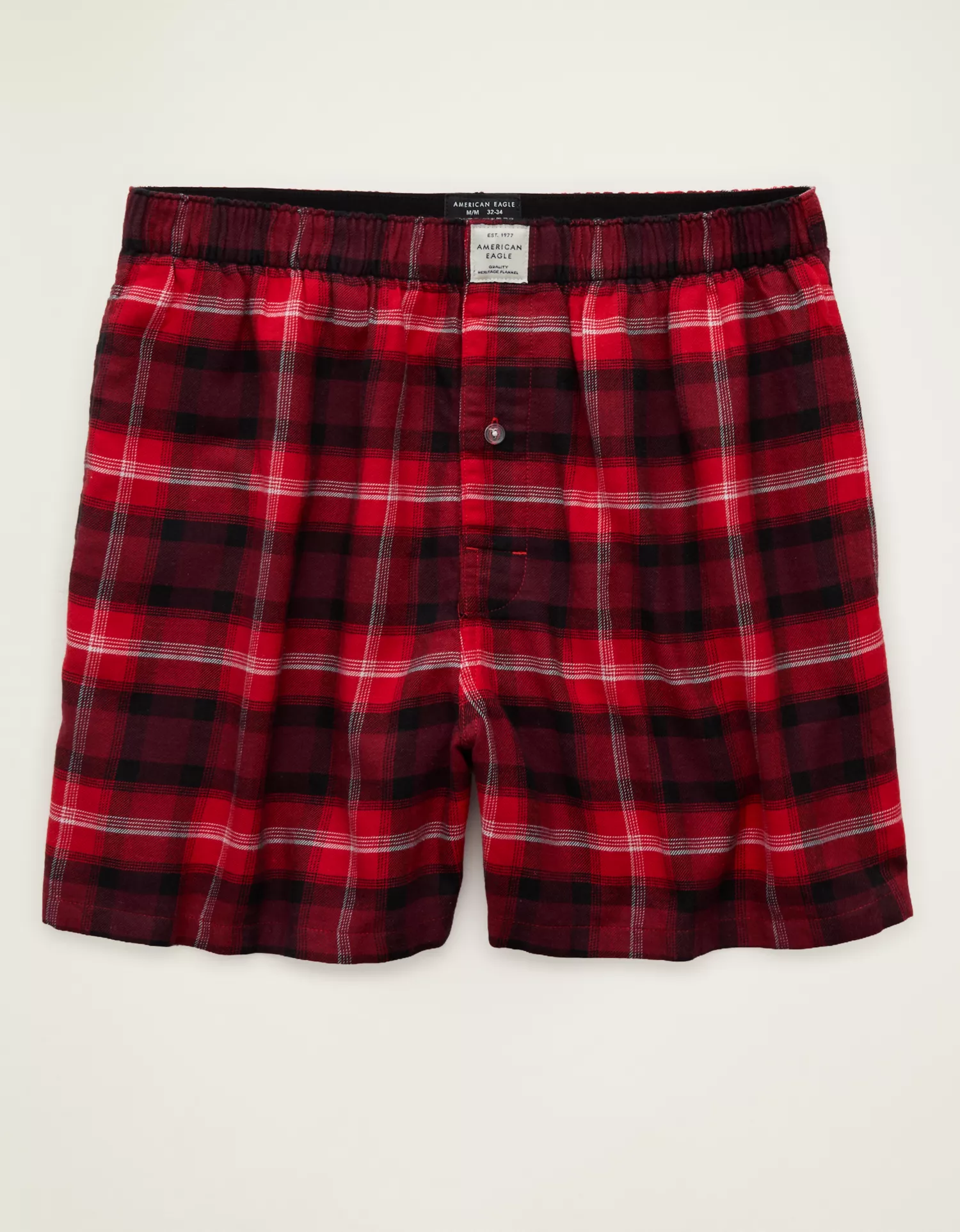 AEO Plaid Stretch Pocket Boxer Short - thumbnail 3