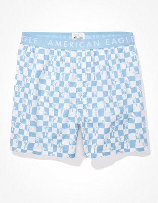 Мужские брюки American Eagle AEO Palm Checkered Stretch Boxer Short — фото 3