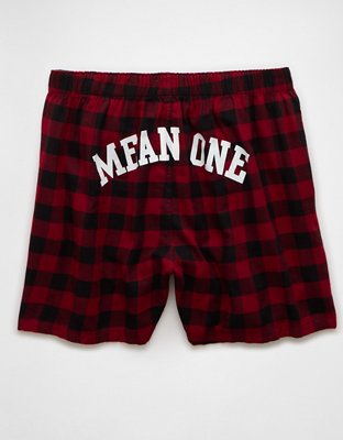 Мужские брюки American Eagle AEO Plaid Grinch Pocket Boxer Short — фото 3