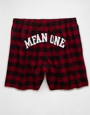 AEO Plaid Grinch Pocket Boxer Short