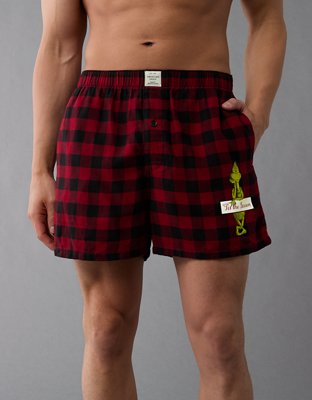 AEO Plaid Grinch Pocket Boxer Short