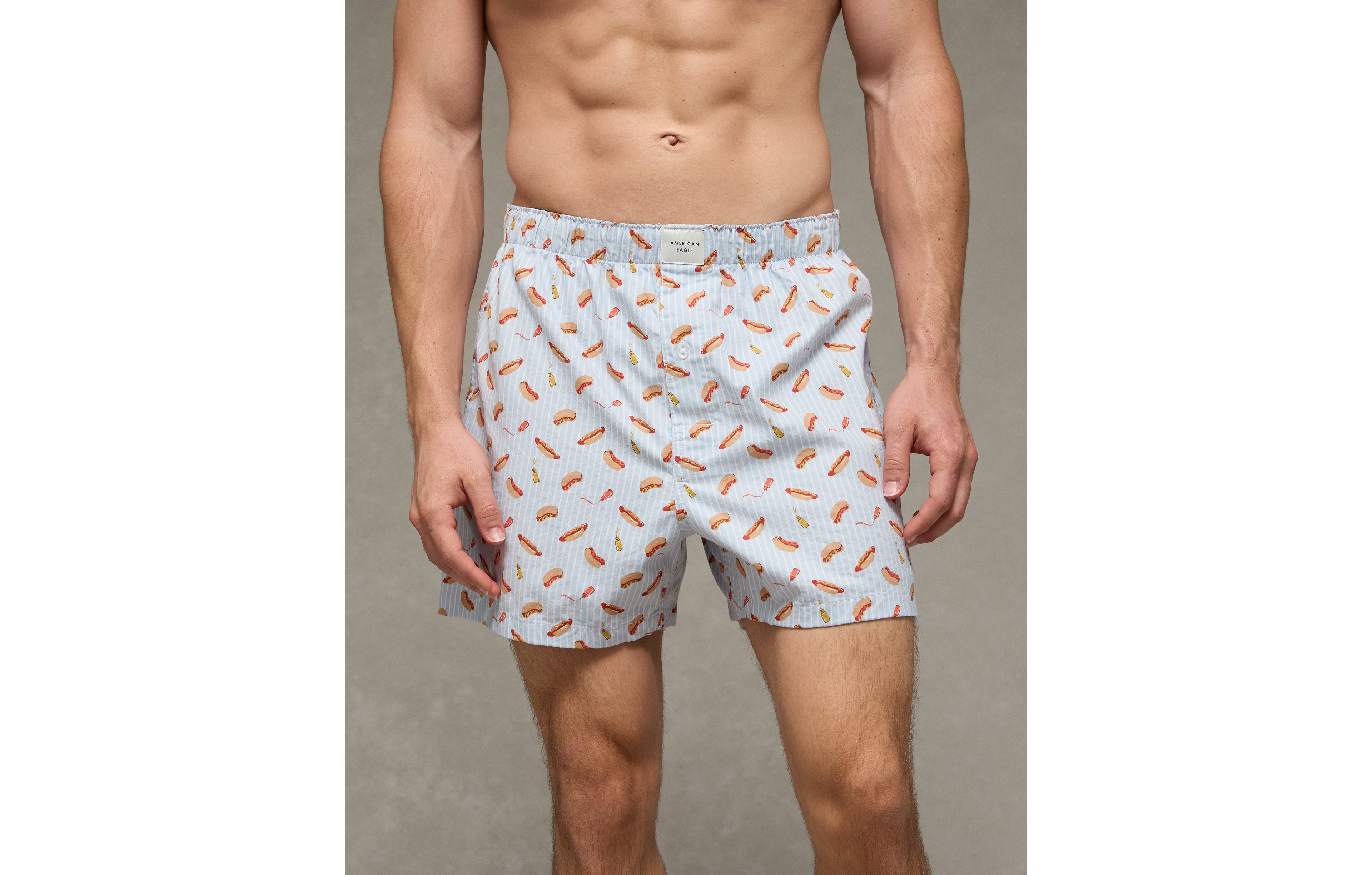 AEO Men's Food Stretch Cotton Boxer Short