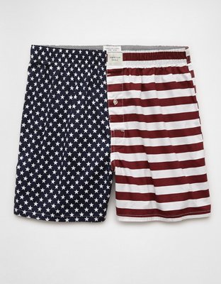 AEO Mens USA Stars  Stripes Stretch Boxer Short